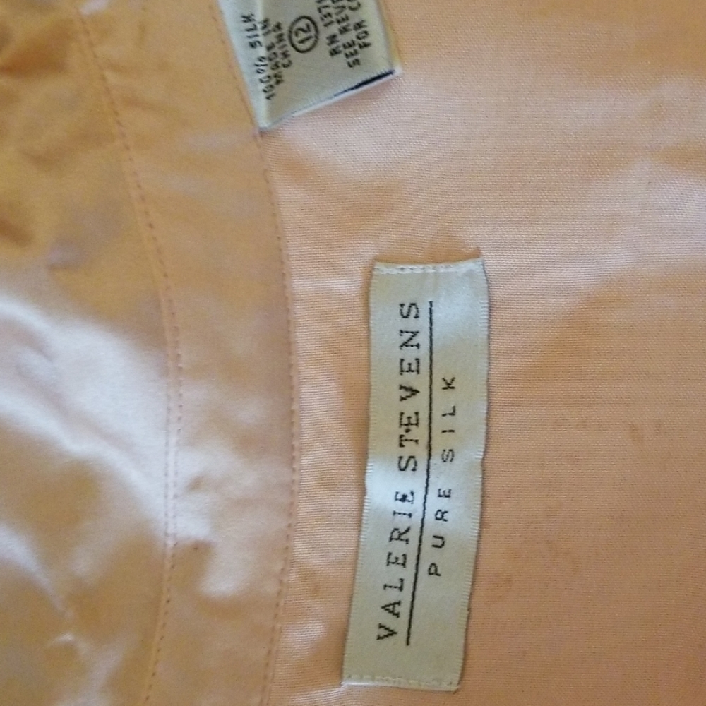 Blouse, 100%silk, peachy-pink